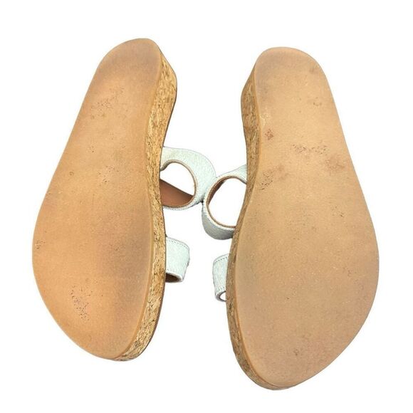 K. JACQUES Cluny White Pony Cork Platform Slide size 41 - Picture 6 of 6